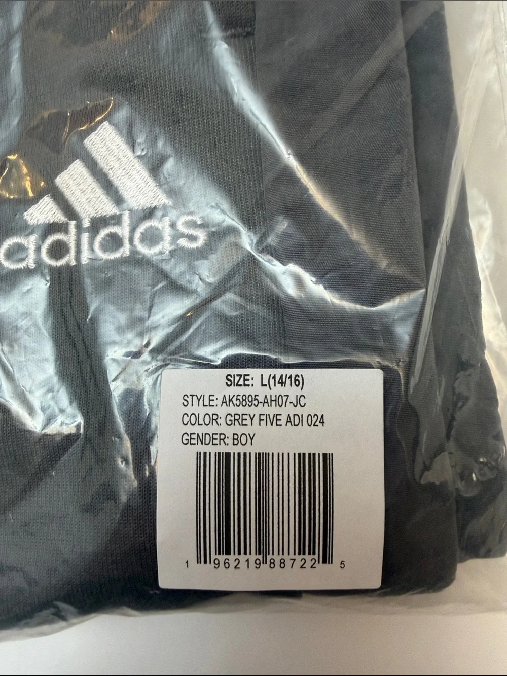 NWT Adidas Boys Dark Gray Athletic Pants Track Joggers Activewear